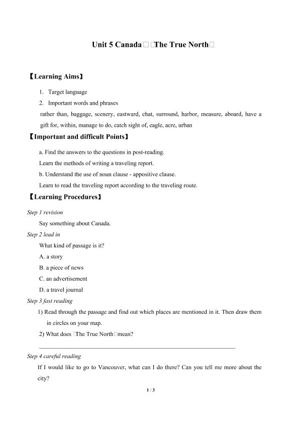 Unit 5 Canada - 