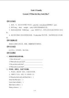 What Do They Look Like?_学案1