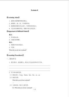 UNIT ONE  WHAT DID YOU DO THIS SUMMER-Lesson  4