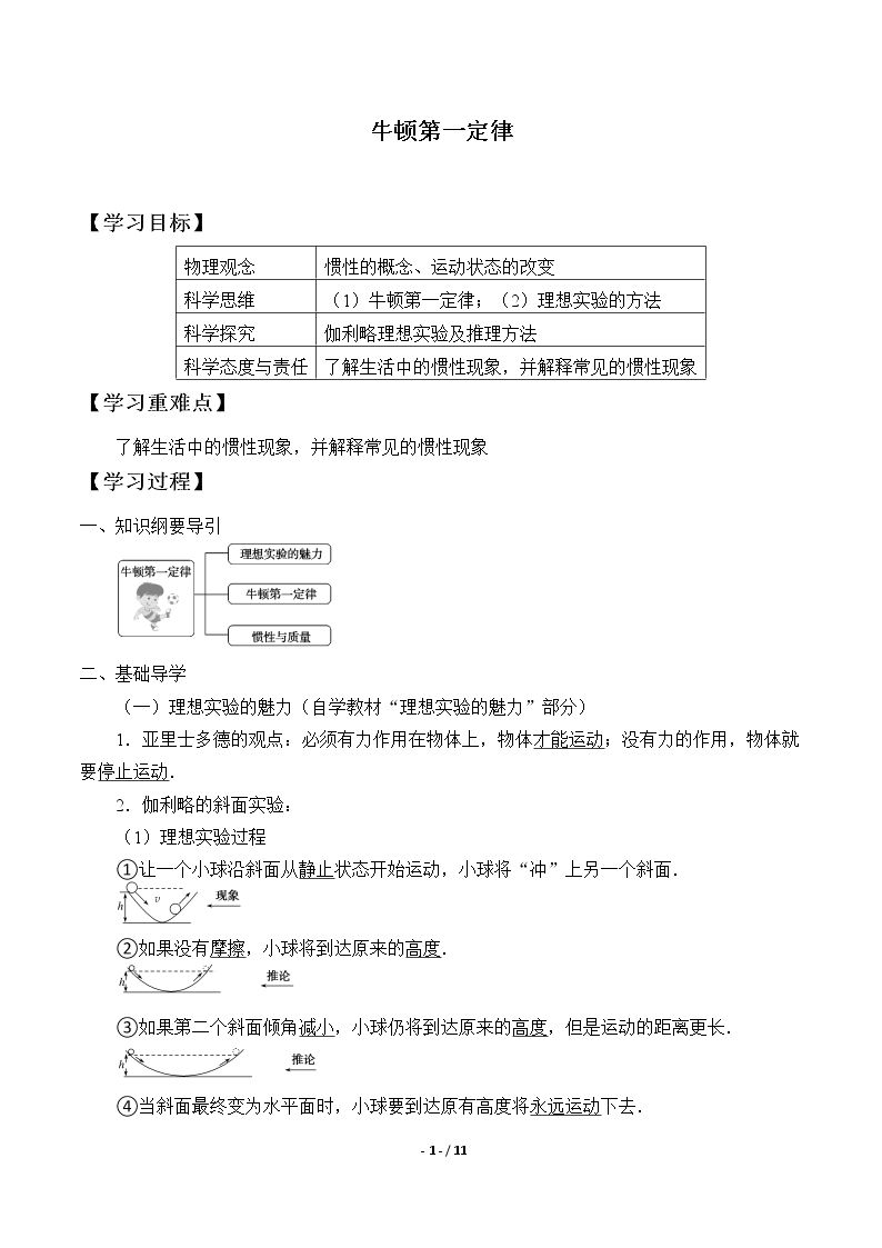 牛顿第一定律