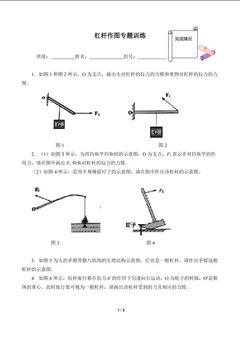 杠杆作图专题训练(含答案)精品资源_学案1