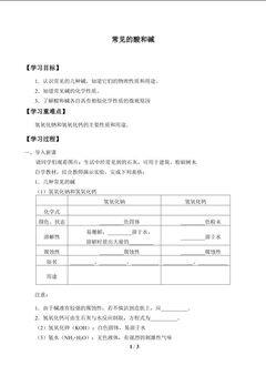 常见的酸和碱_学案1
