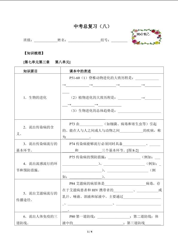 中考总复习（含答案） 精品资源_学案1