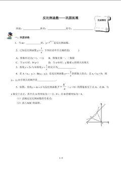 反比例函数--------巩固拓展(含答案) 精品资源_学案1