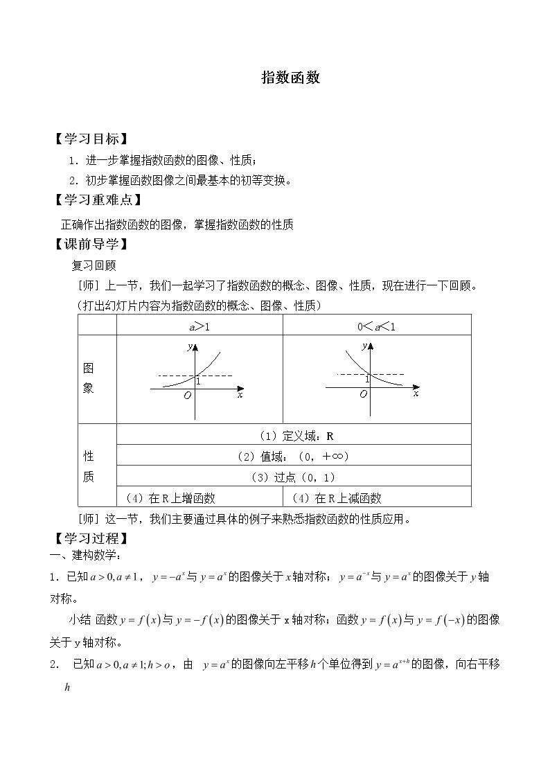 指数函数        _学案2
