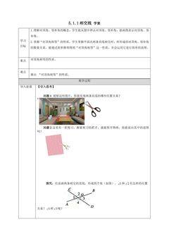 5.1.1相交线 学案03