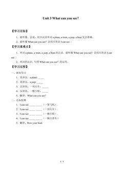 学案-Unit 3 What can you see?