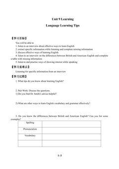 Lesson 2 Language Learning Tips