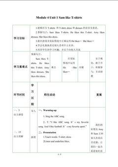 Unit 1 Sam  likes this T-shirt._学案1