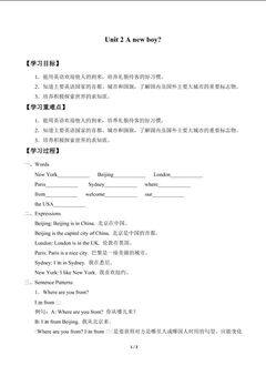 Unit 2 A new boy?_学案1