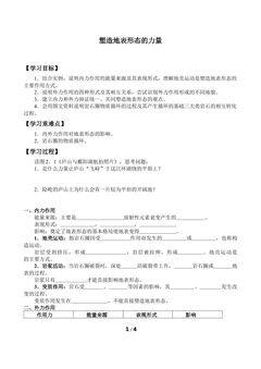 塑造地表形态的力量