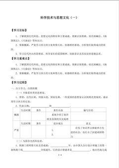 科学技术与思想文化(一)_学案1