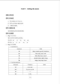 Unit 5  Visiting the Moon_学案5