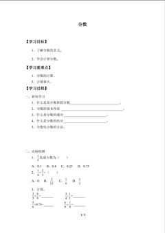 学案-分数