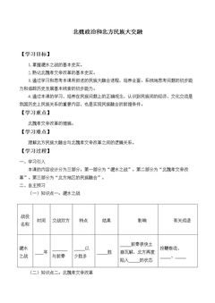 北魏政治和北方民族大交融