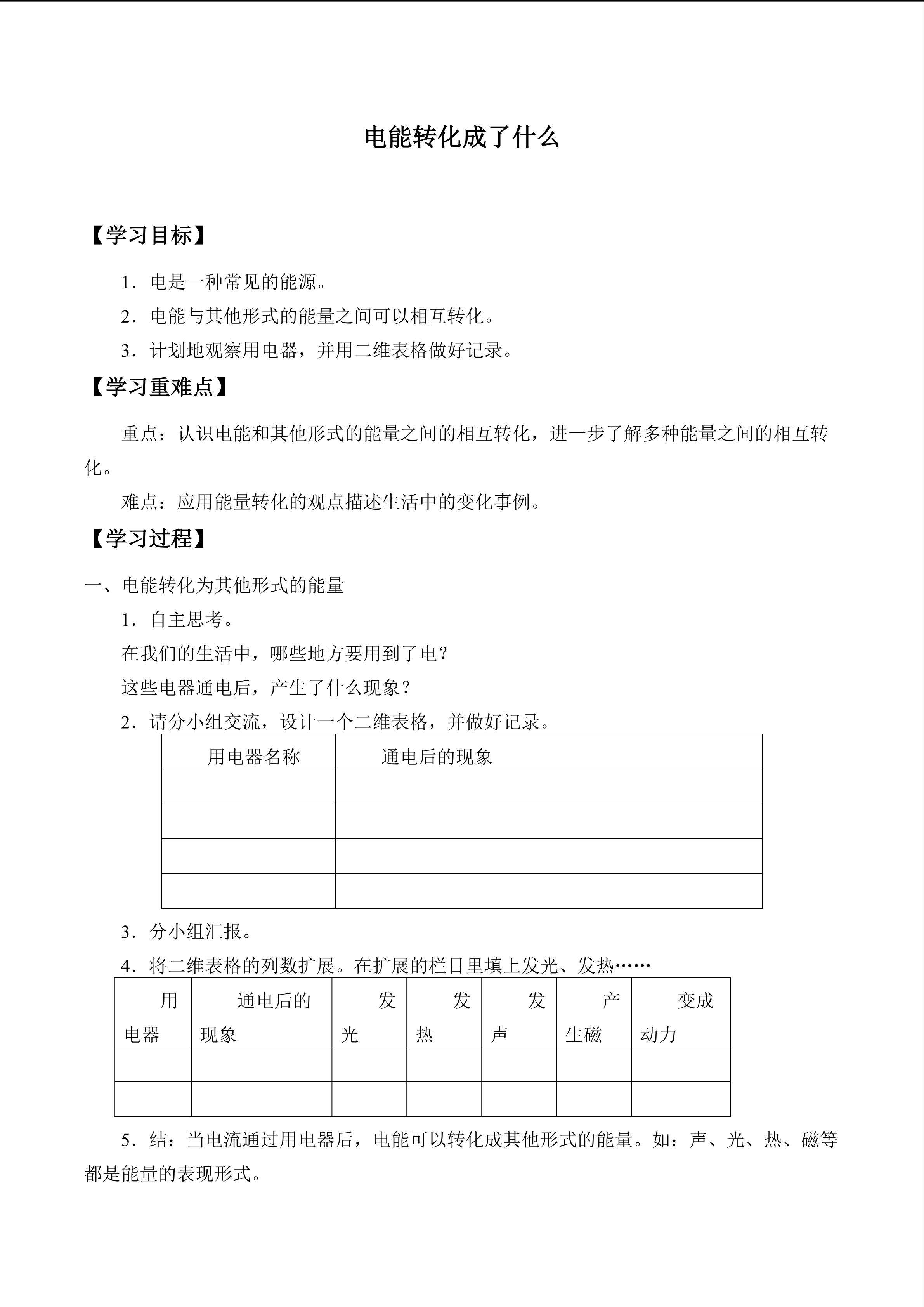 5.5  《电能转化成了什么》