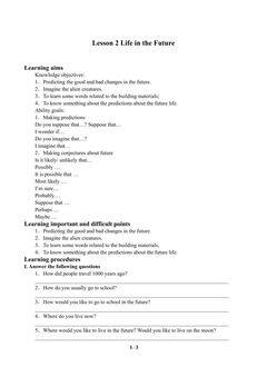 Lesson 2 Life in the Future_学案1