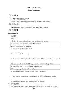 Unit 5 On the road-Using language