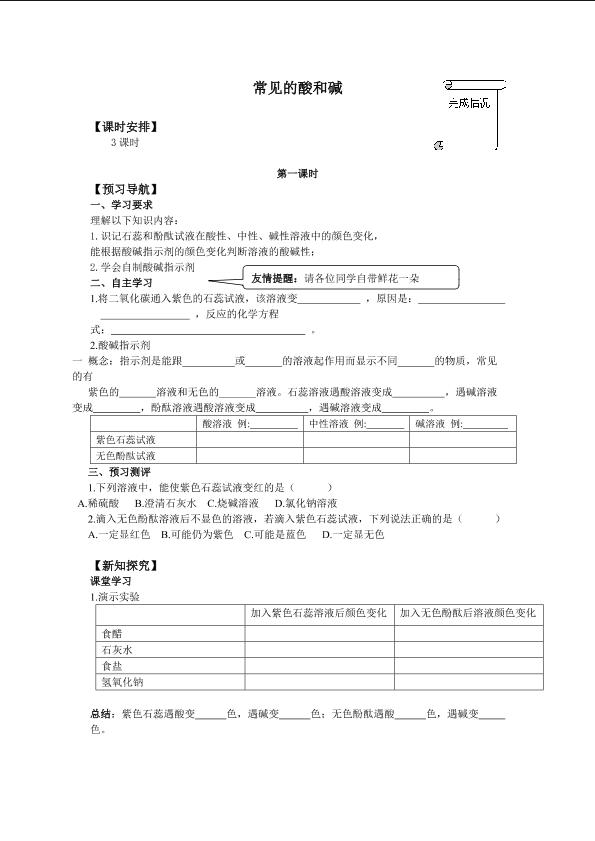 常见的酸和碱_学案1