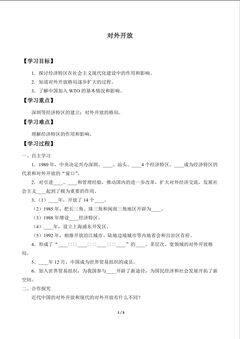 对外开放_学案1