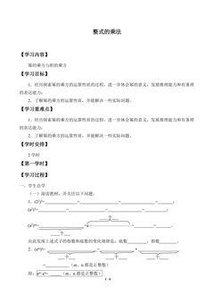 整式的乘法_学案2