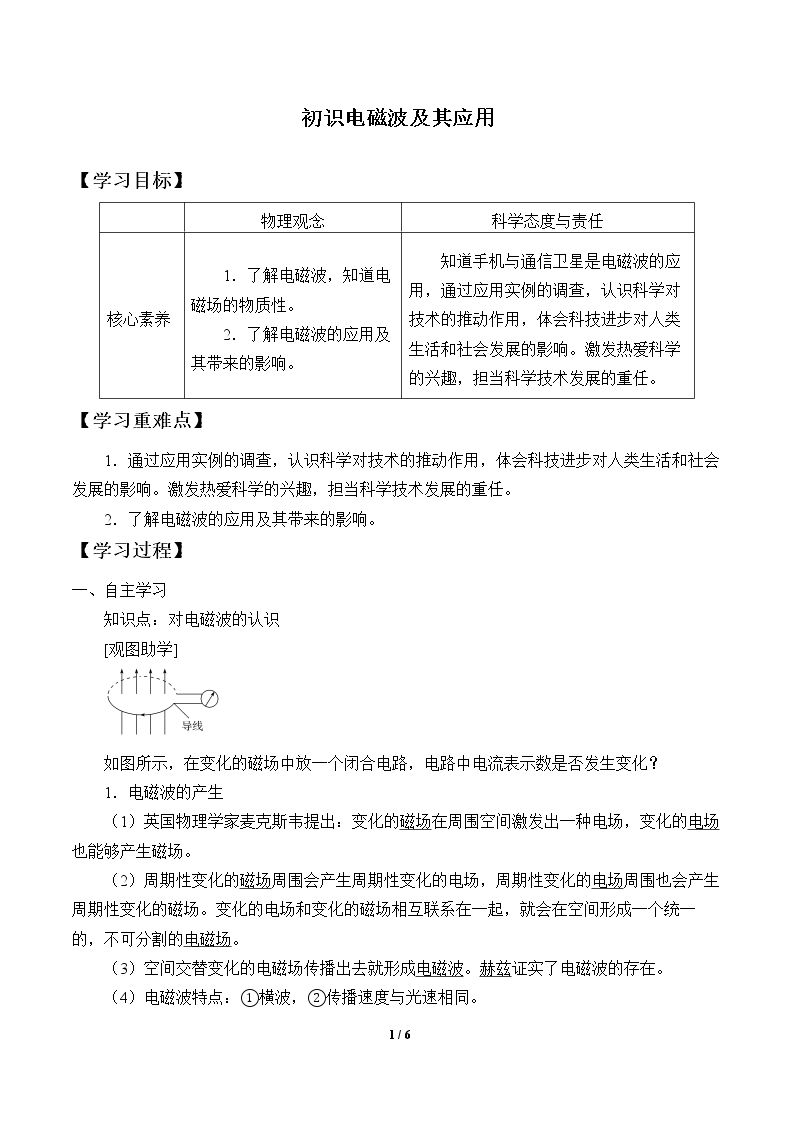 初识电磁波及其应用