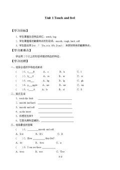 Unit 2 Touch and feel_学案1