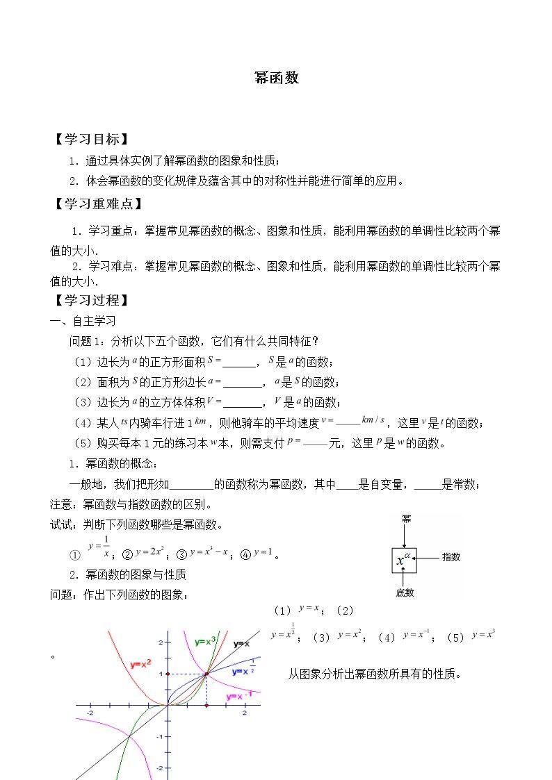 幂函数_学案4