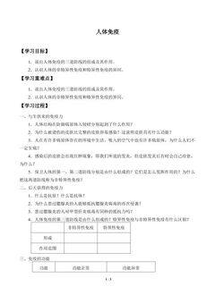 人体免疫_学案2