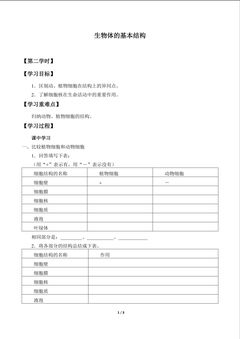 生物体的基本结构_学案2