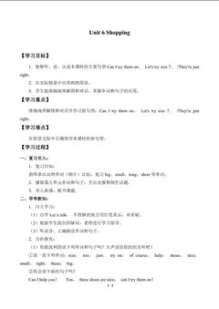 Unit 6 Shopping_学案1