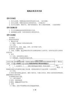 陆地水体及其关系