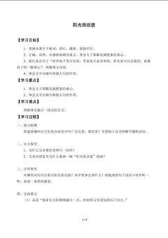 阳光很活泼_学案1