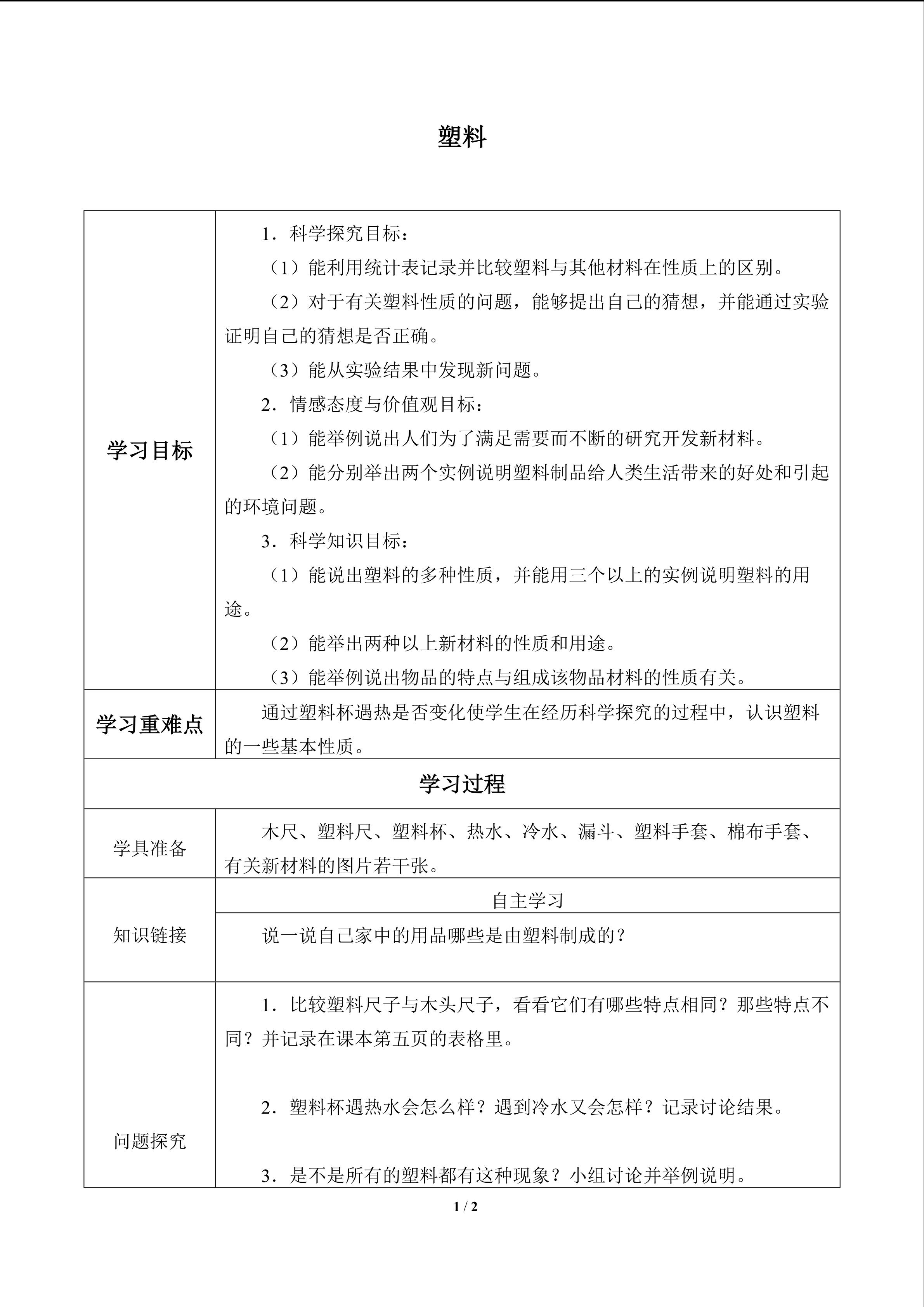 塑料_学案1