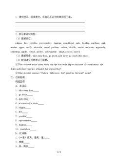 Unit 6 Manners,Customs and Cultures