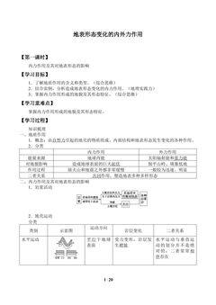 地表形态变化的内外力作用