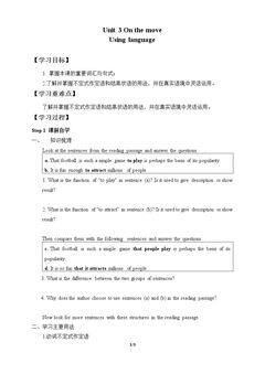 Unit 3 On the move-Using language