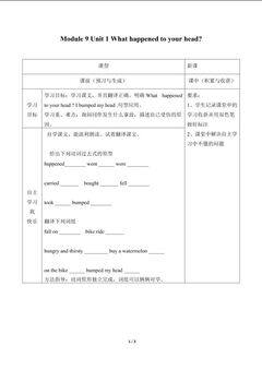 Unit 1 What happened to your head?_学案1.doc