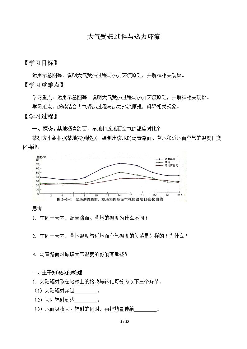 大气受热过程与热力环流