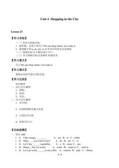 Unit 4  Shopping in the City_学案5