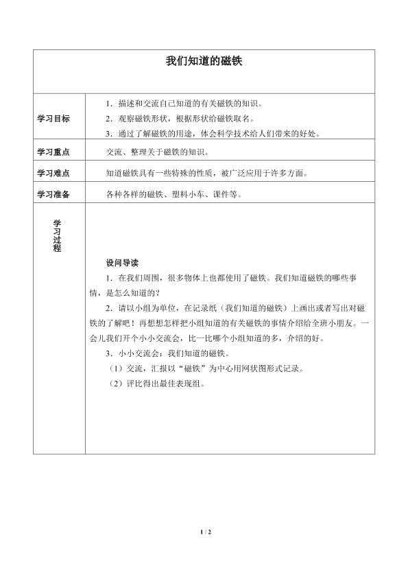 我们知道的磁铁_学案1