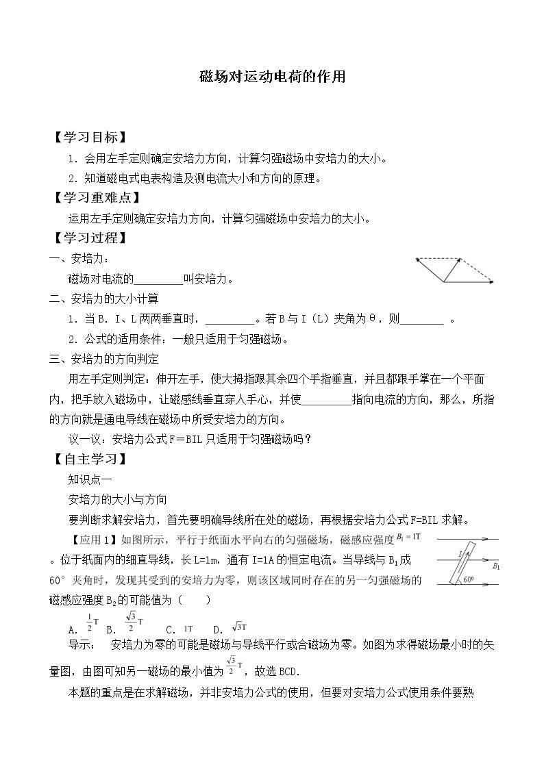 磁场对运动电荷的作用_学案3