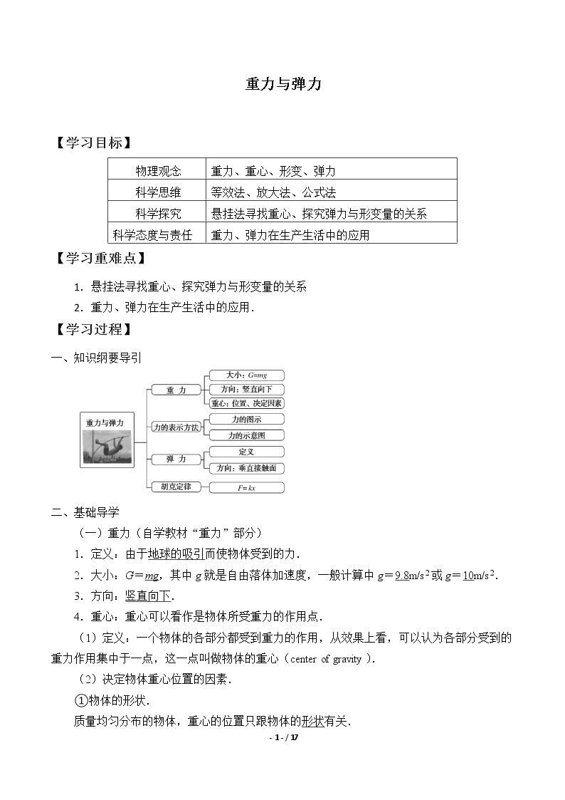 重力与弹力