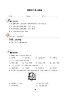 苏联的改革与解体(含答案) 精品资源_学案1