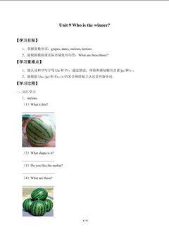 Unit 9 Who is the winner ?_学案2