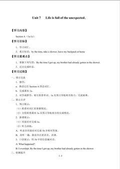 Unit 7   Life is full of the unexpected._学案2