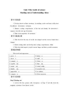 Unit 3 The world of science—Starting out & Understanding ideas
