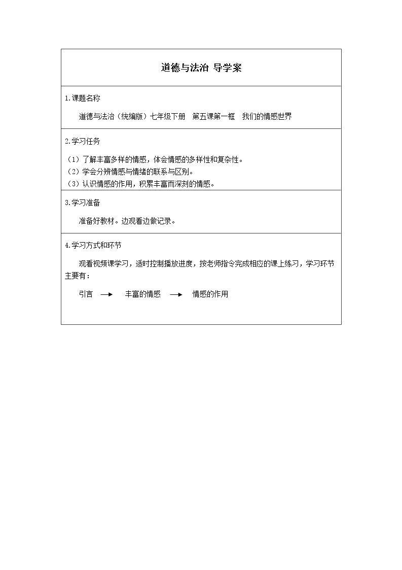 我们的情感世界