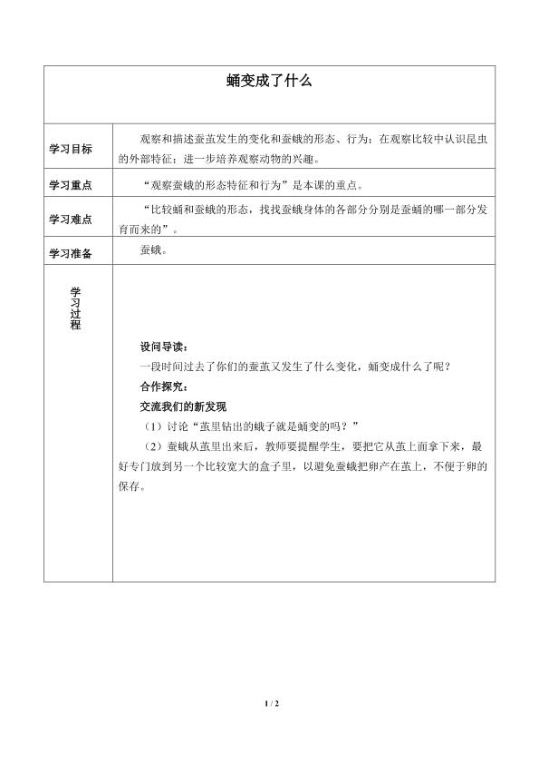 蛹变成了什么_学案1