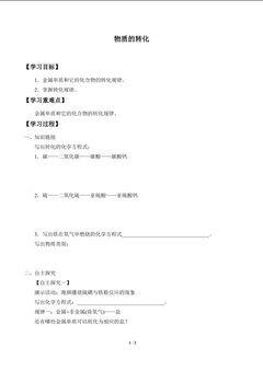 物质的转化_学案1